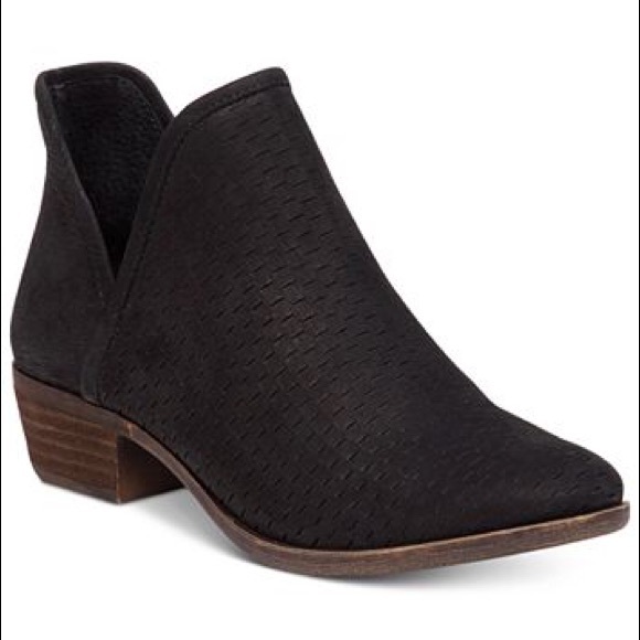 Lucky Brand Shoes - Lucky Brand Black Laser Cut V Cut Bootie